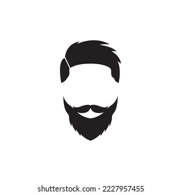 sign of beard logo vector icon illustration design