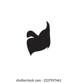 sign of beard logo vector icon illustration design