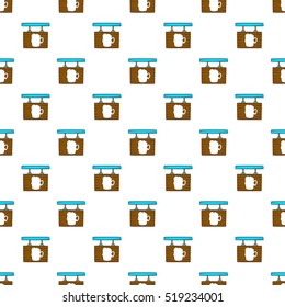 Sign beer bar pattern. Cartoon illustration of sign beer bar vector pattern for web