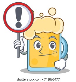 With sign beer character cartoon style
