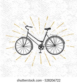 Sign of bicycle isolated on white background.Vector symbol