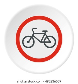 Sign bicycle path icon. Flat illustration of sign bicycle path vector icon for web