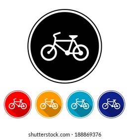 Sign bicycles. illustrator EPS 10