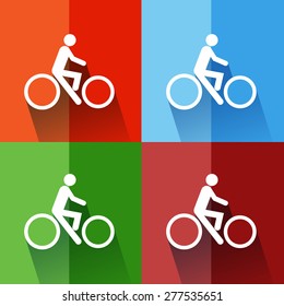 Sign bicycles. illustrator EPS 10