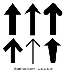 Sign black arrow icon