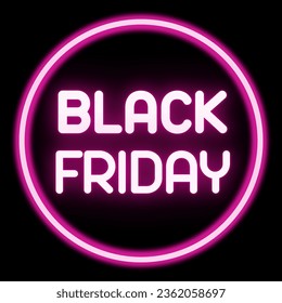 Sign Black Friday purple neon