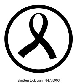 Sign of black ribbon