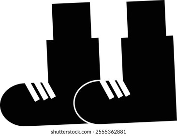 sign  black shoes vector illustrator