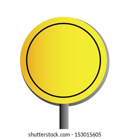 sign blank on white background
