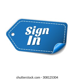 Sign In Blue Vector Icon Design