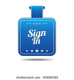Sign In Blue Vector Icon Design
