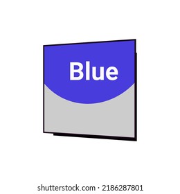 Sign blue in White background