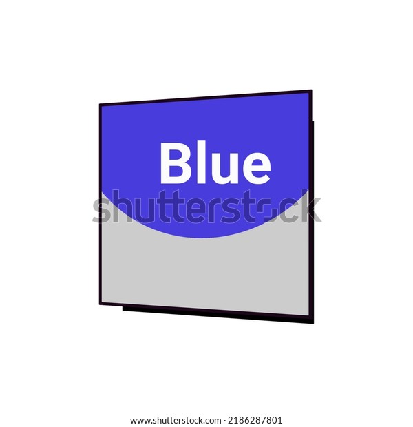 Sign Blue White Background Stock Vector (Royalty Free) 2186287801 ...