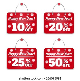 Sign board discount Happy New Year