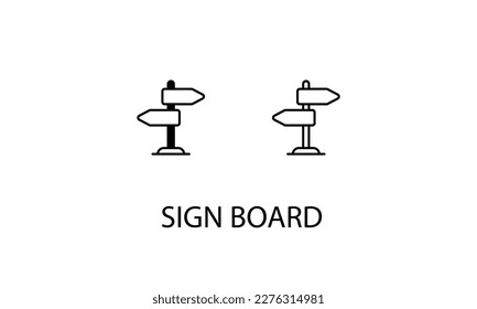 Sign board double icon design stock illustration
