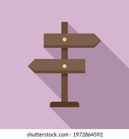 Sign board icon. Flat illustration of Sign board vector icon for web design
