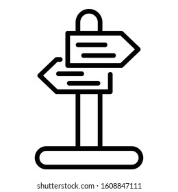 Sign board icon. Outline sign board vector icon for web design isolated on white background