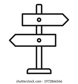 Sign board icon. Outline Sign board vector icon for web design isolated on white background