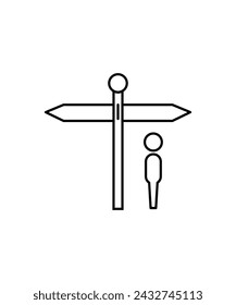 Vorzeichensymbol, Symbol für beste Vektorlinie.