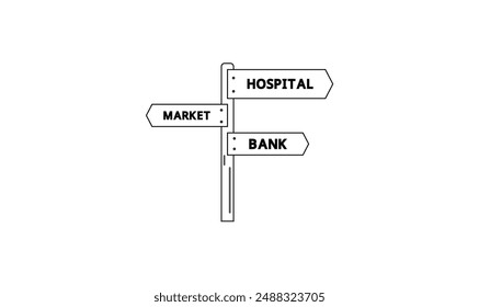 Sign board premium vector illustration for use