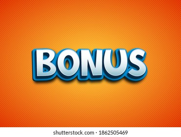 Sign Bonus on a bright background. Vector illustration.