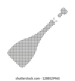 Sign bottle and cork, black on a white background, squares, vector