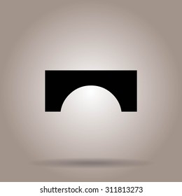 Sign bridge, vector icon