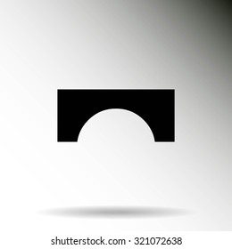 Sign bridge, vector icon