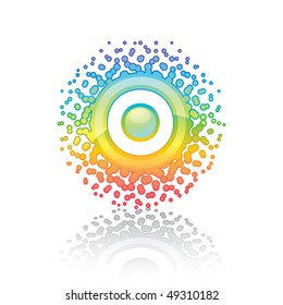 Sign Brighter Sun. The emblem for your logos design