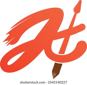 Vector de tipografía de trazo de pincel de signo