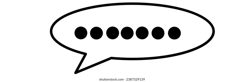 Sign bubble with ....... inside speech box