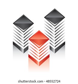 Sign Building-Tower. The emblem for your logos design