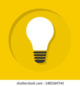 A sign of a burning light bulb for your creativity. Vector illustration.