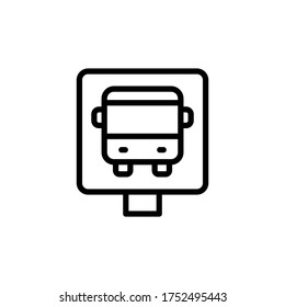 Sign, bus icon. Simple line, outline vector elements of shopping center icons for ui and ux, website or mobile application