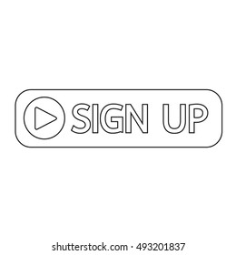 sign up button icon illustration design