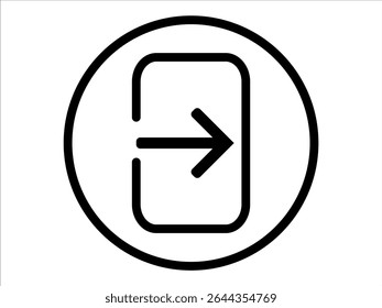 Sign In Button or Icon In Line. Vector Illustration of Sign In Icon in Line to use in web and design, EPS-10