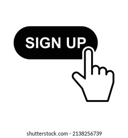 sign up button icon vector