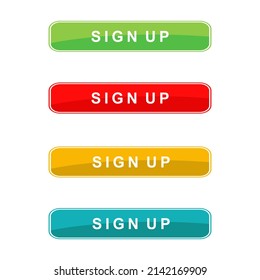 Registrieren Sie sich auf der Website ist einzeln auf weißem Hintergrund. Trendy Registrierungs-Button für Website. Design-Vorlage für Registrierungssymbole. Geschäftskonzept, Vektorgrafik