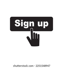sign up button symbol icon 