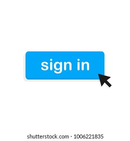 Sign In Button, vector illustration.