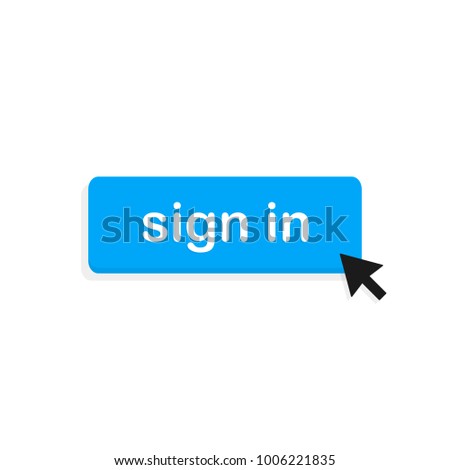 Sign In Button, vector illustration.