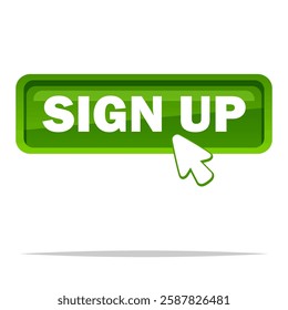 Sign up button vector isolated illustration