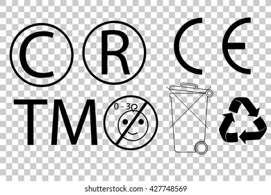 Sign - C R, waste, TM , E, Recycling, Waste, and Baby Hazard
