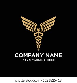 sign caduceus medical logo symbol