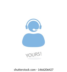 A sign of call - center. A symbol of a hotline. A sign of support and a call.