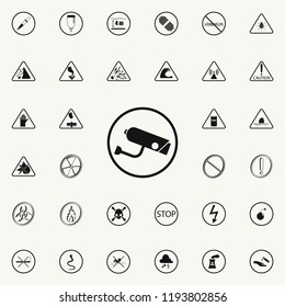 sign camera icon. Warning signs icons universal set for web and mobile