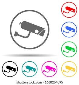 icono de estilo multicolor de cámara de señalización. Glifo simple, vector plano de señales de advertencia iconos para ui y ux, sitio web o aplicación móvil