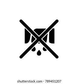 the sign can not be squeezed icon. Wash elements. Premium quality graphic design icon. Simple icon for websites, web design, mobile app, info graphics on white background