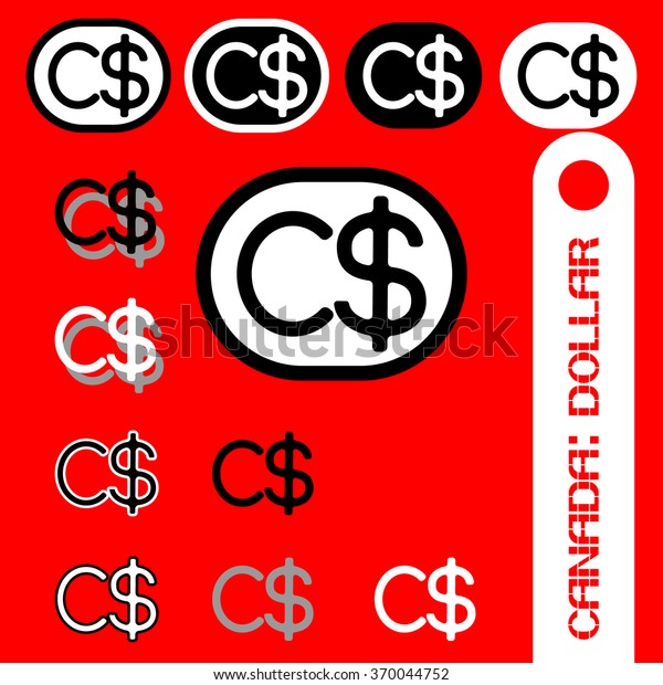 Sign Canadian Dollar Graphical Representation Currency Stock Vector Royalty Free 370044752