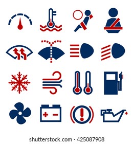 sign in car icon set